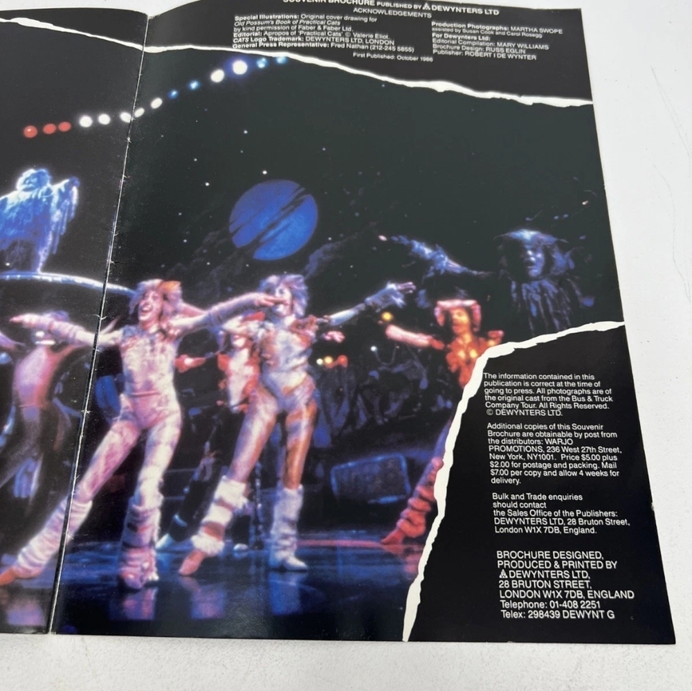🩵 1981 CATS Musical Broadway Program & Cast Bio Insert Chicago - Picture 3 of 7